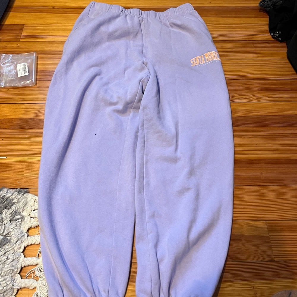 Purple sweats from Hollister.